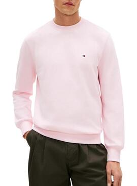 Felpa basic rosa Tommy Hilfiger per uomo