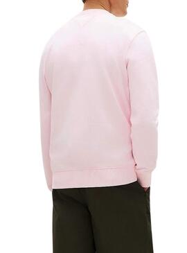 Felpa basic rosa Tommy Hilfiger per uomo