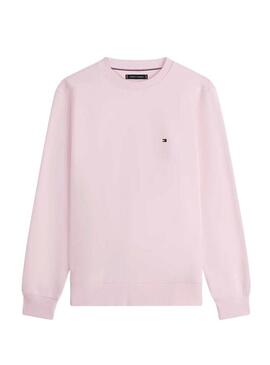 Felpa basic rosa Tommy Hilfiger per uomo