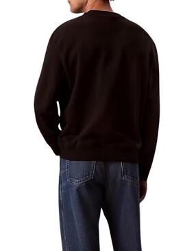 Felpa Calvin Klein Jeans Monologo nera per uomo