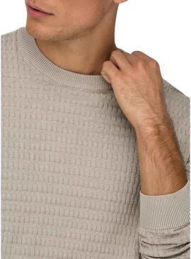 Maglia Only and Sons Berry beige per uomo