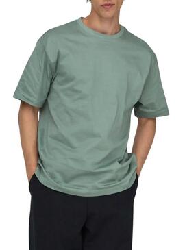 Maglietta Only and Sons Fred turchese per uomo.