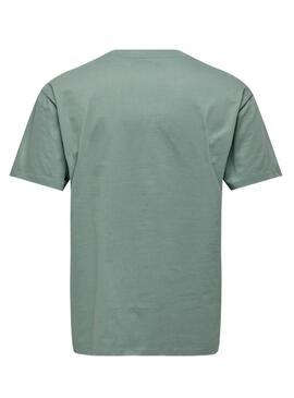 Maglietta Only and Sons Fred turchese per uomo.