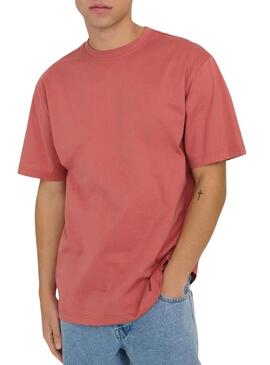 Maglietta Only and Sons Fred corallo per uomo.