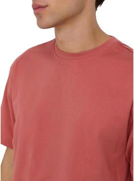 Maglietta Only and Sons Fred corallo per uomo.