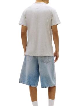 Maglietta Tommy Jeans Essential Flag grigia per uomo