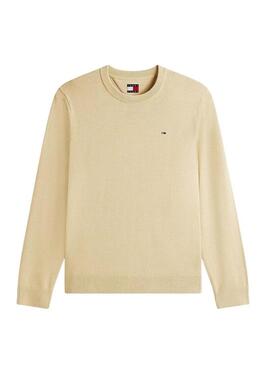 Maglia Tommy Jeans beige chiaro per uomo