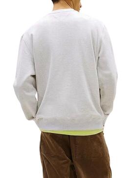 Felpa Tommy Jeans 90S Block grigia per uomo