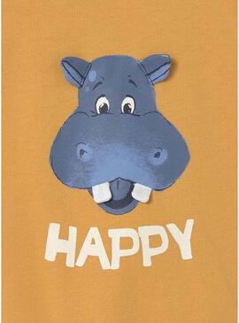 Felpa Mayoral Happy Hipo arancione per bambini