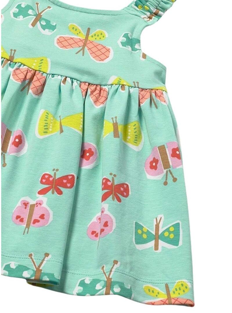 Vestito Mayoral farfalle blu turchese per bebè