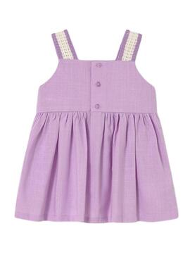 Abito Mayoral all'uncinetto lilla per neonati