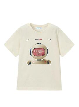 Maglietta Mayoral Robot beige per bambino.
