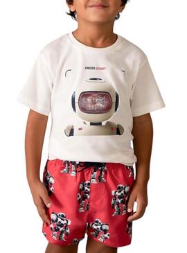 Maglietta Mayoral Robot beige per bambino.