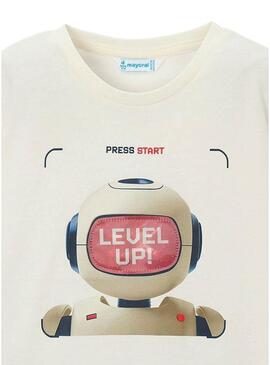 Maglietta Mayoral Robot beige per bambino.