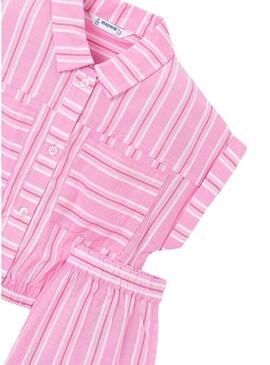 Set Mayoral rosa a righe per ragazza