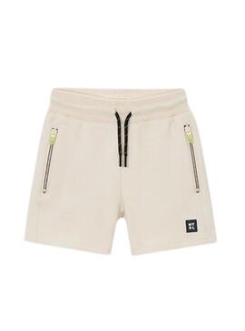 Bermuda Mayoral con tasche con zip color beige per bambino