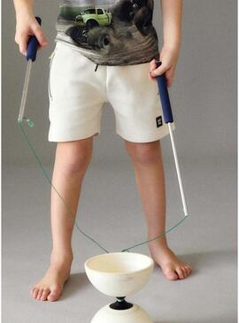 Bermuda Mayoral con tasche con zip color beige per bambino