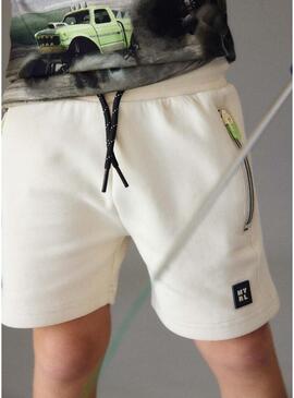 Bermuda Mayoral con tasche con zip color beige per bambino
