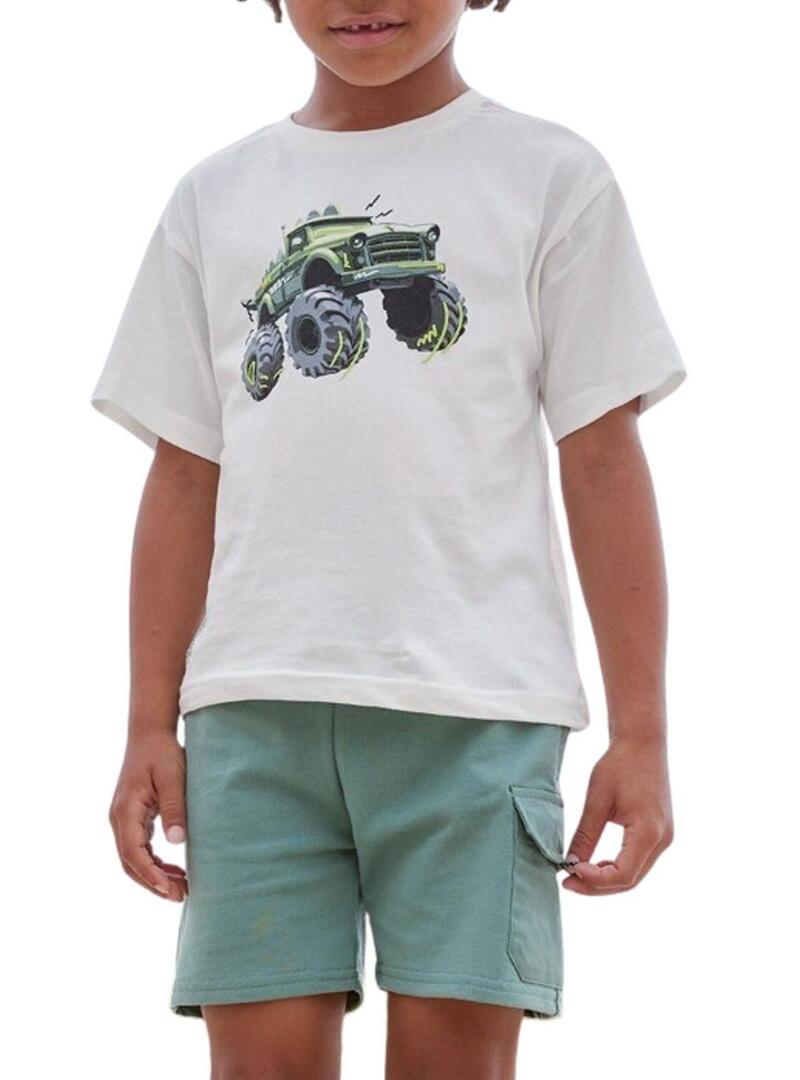 Bermuda Mayoral verde combinata per bambino.