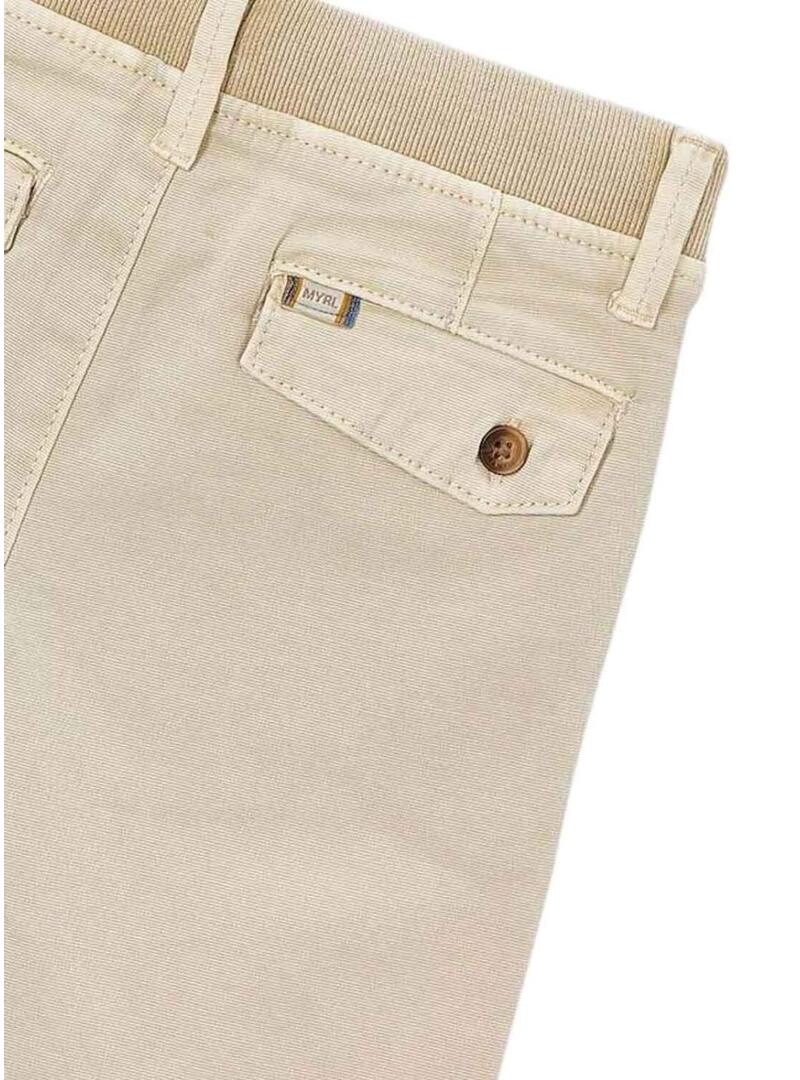 Bermuda Mayoral in cotone color cammello per bambino.