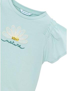 Maglietta Mayoral Nature blu turchese per ragazza