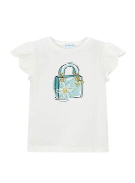 Maglietta Mayoral borsa bianca per ragazza