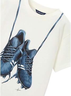 Maglietta Mayoral scarpe da calcio bianche per bambino