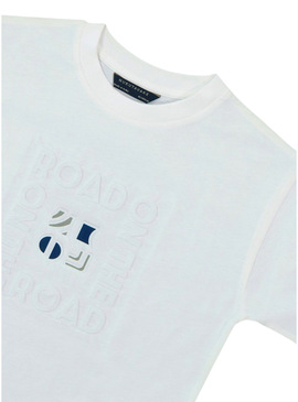 Maglietta Mayoral On The Road bianca per bambino