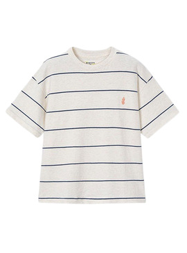 Maglietta a righe bianche e blu Mayoral per ragazzo