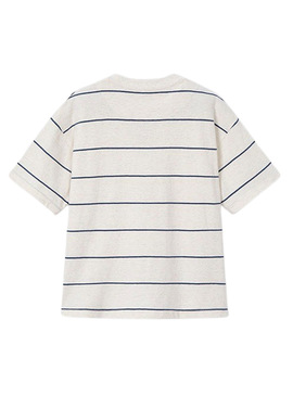 Maglietta a righe bianche e blu Mayoral per ragazzo