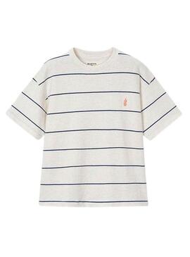 Maglietta a righe bianche e blu Mayoral per ragazzo