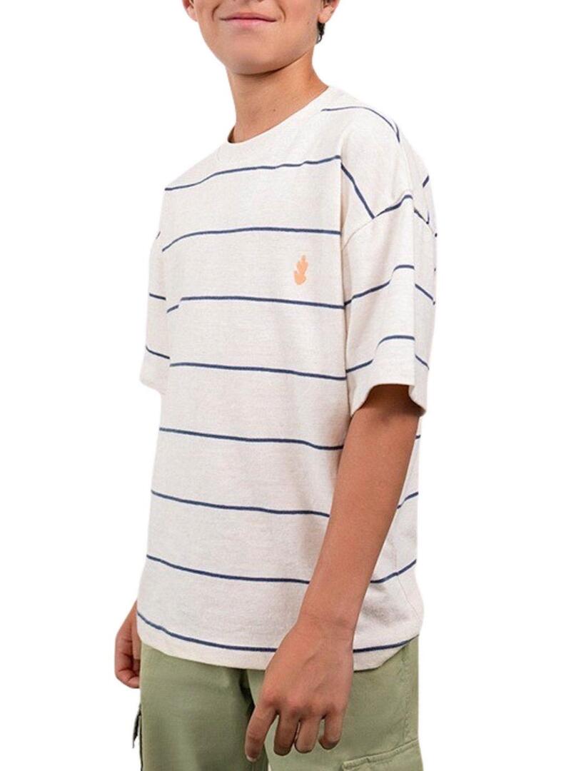 Maglietta a righe bianche e blu Mayoral per ragazzo