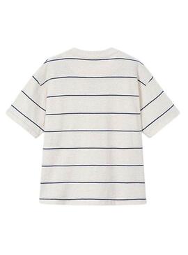 Maglietta a righe bianche e blu Mayoral per ragazzo