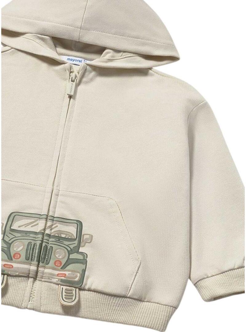 Felpa Mayoral Play beige per bambino