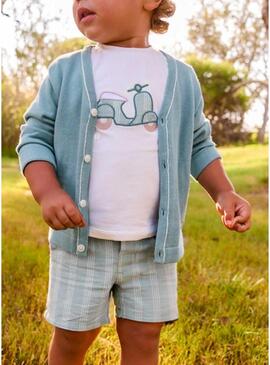 Set Mayoral moto bianco e blu per bebè