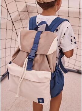 Zaino Mayoral con chiusura a patta color tostato per bambino e bambina