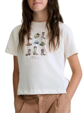 Maglietta Mayoral rodeo bianca per bambina