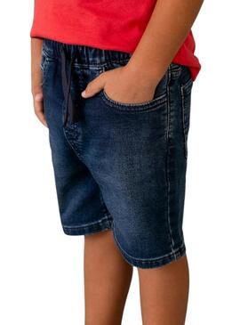 Bermuda in denim Mayoral jogger blu scuro per bambino