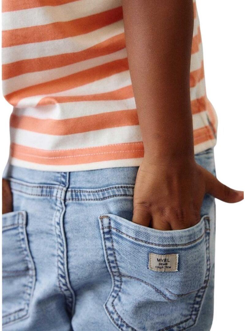 Bermuda in denim Mayoral jogger blu per bambino