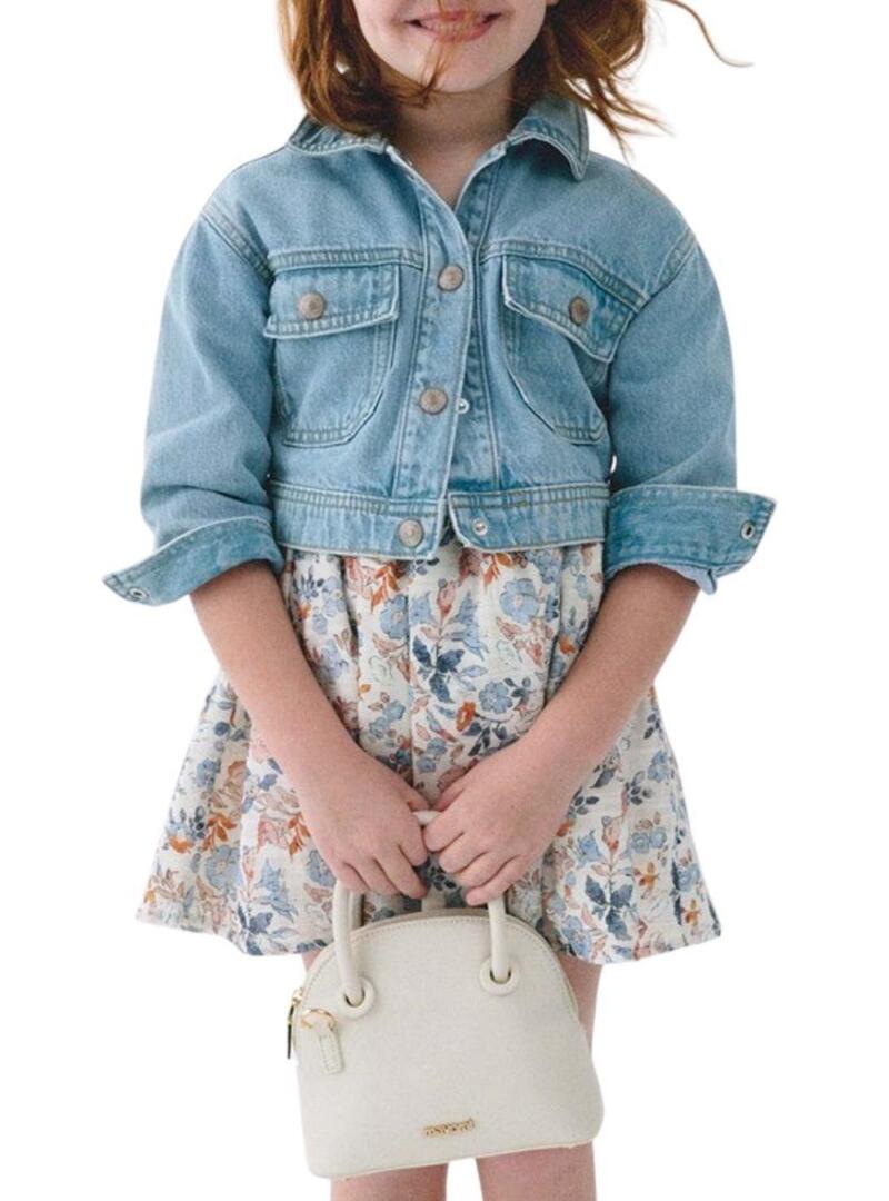 Giacca di jeans Mayoral azzurra per bambina