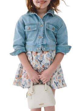 Giacca di jeans Mayoral azzurra per bambina