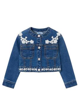 Giacca di jeans Mayoral Guipur per ragazza
