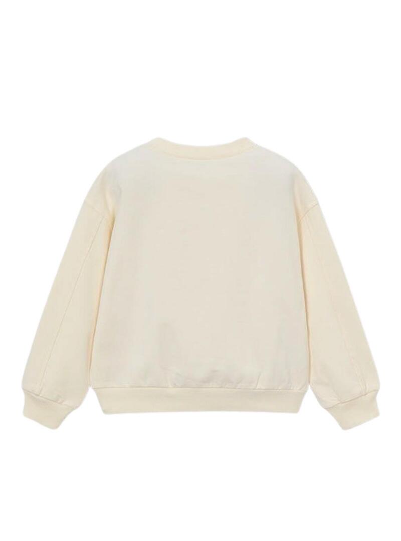 Felpa Mayoral Planet beige per bambina