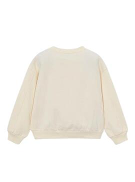 Felpa Mayoral Planet beige per bambina