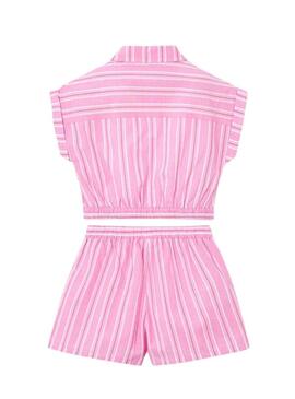 Set Mayoral rosa a righe per ragazze