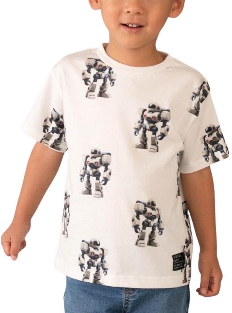 Maglietta Mayoral Robots bianca per bambino