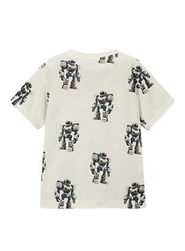 Maglietta Mayoral Robots bianca per bambino