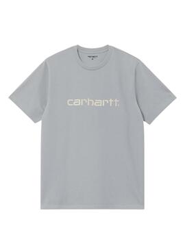 Maglietta Carhartt Script blu per uomo