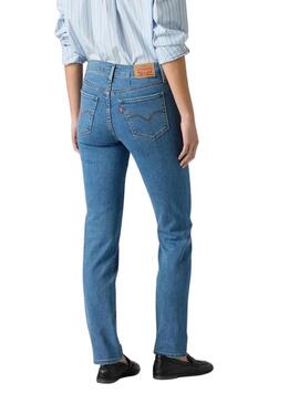 Pantaloni di jeans Levis 314 denim chiaro per donna