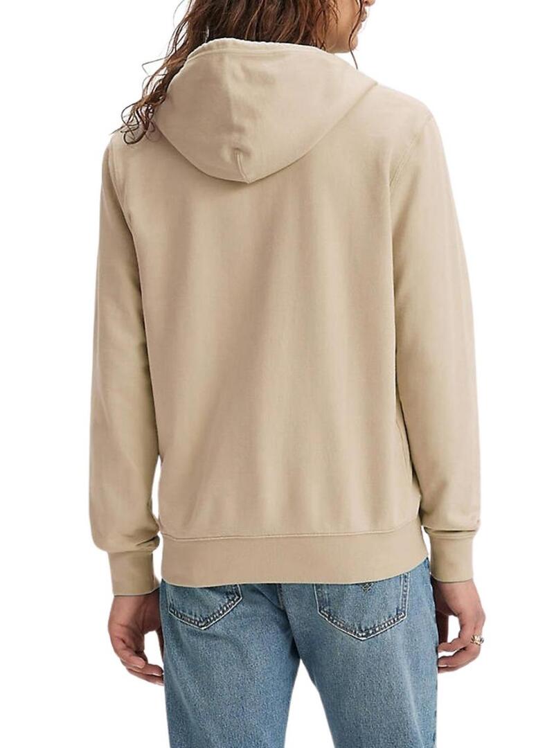 Felpa Levis Original Zip beige per uomo